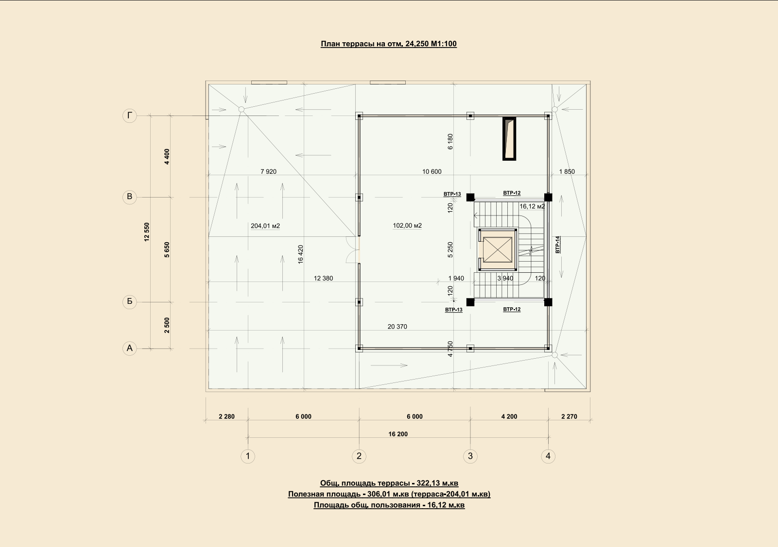 План террасы